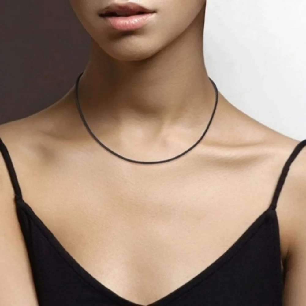 Genuine Italian leather Neiman Marcus Hypoallergenic Necklace Premium Jewelry
